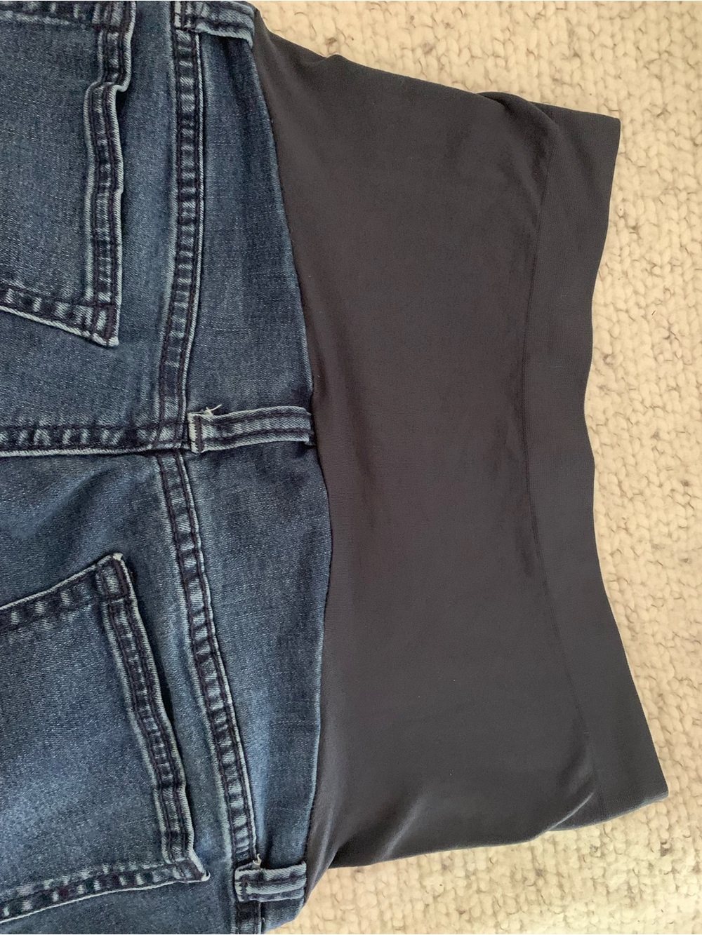 a:glow Women's Dark Blue Boot Cut Maternity Jeans - Picture 3 of 6